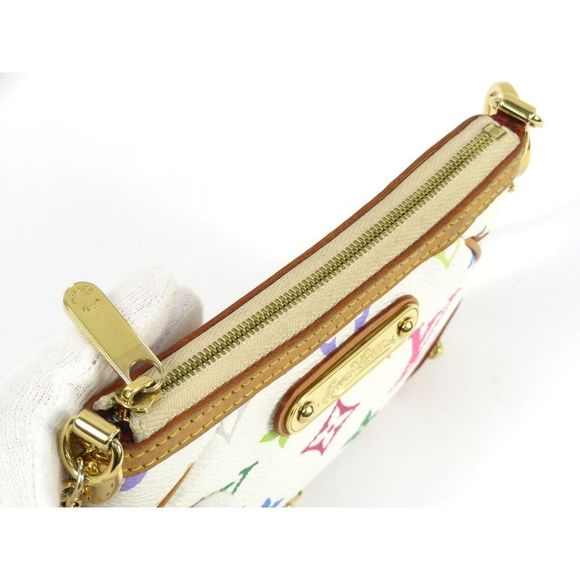 Louis Vuitton Pochette Mila Pouch Chain Bronze White PM Shoulder Bag - Picture 4 of 6